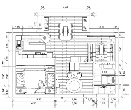 Grundriss – 68 m² Zuhause für zwei